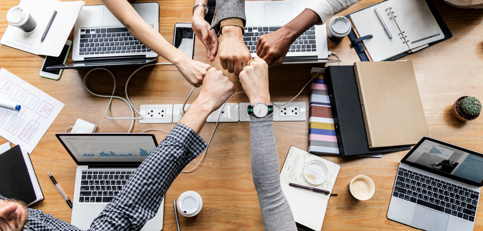 colleagues-giving-fist-bump